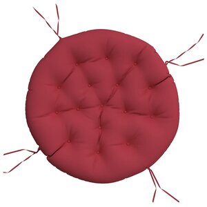vidaXL Coussin rond rouge bordeaux Ø 100 x11 cm tissu oxford