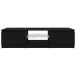 vidaXL Meuble TV Noir 140 x 38.5 x 36 cm Bois d'ingénierie