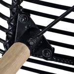 vidaXL Chaises à manger lot de 6 noir rotin naturel