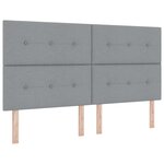 Lit à ressorts avec matelas vidaXL Gris clair 180x200 cm Tissu