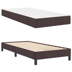 vidaXL Lit à ressorts avec matelas Marron foncé 90 x 200 cm tissu