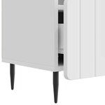 vidaXL Meuble TV Blanc brillant 102 x 34 5 x 50 cm Bois d'ingénierie