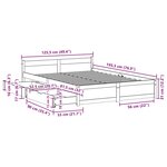 vidaXL Cadre de lit sans matelas 120x190 cm bois de pin massif