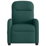 vidaXL Fauteuil de massage inclinable électrique Vert foncé Tissu