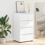 vidaXL Armoires de rangement 2 Pièces Blanc brillant 60 x 48 x 105 cm