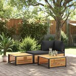vidaXL Table de jardin 68x68x30 cm bois massif d'acacia