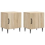 vidaXL Cabinet de chevet 2 Pièces Chêne Sonoma 43 x 34 5 x 50 cm