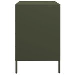 vidaXL Buffet vert olive 68x39x58 5 cm acier laminé à froid