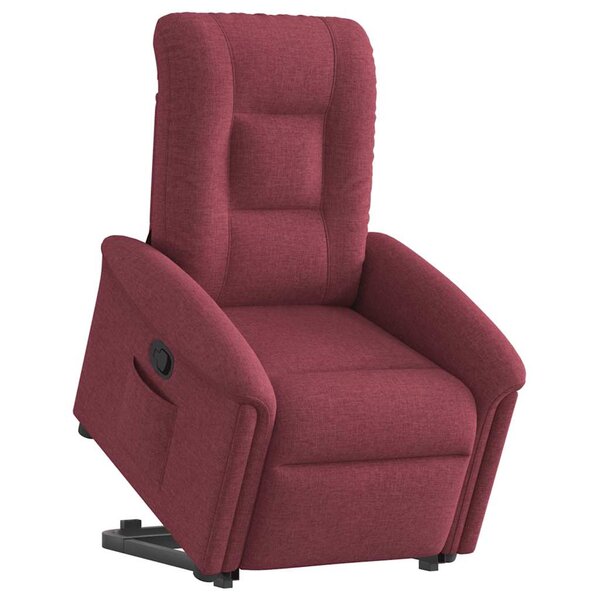 vidaXL Fauteuil inclinable rouge bordeaux tissu
