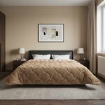 vidaXL Duvet d'hiver 220 x 260 cm Hiver Taupe Respirant