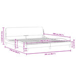 vidaXL Cadre de lit sans matelas vert foncé 200x200 cm velours