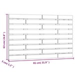 vidaXL Tête de lit murale 81x3x63 cm Bois massif de pin