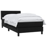 vidaXL Sommier à lattes de lit avec matelas noir 80x210 cm velours