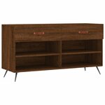 vidaXL Banc à chaussures chêne marron 102x35x55 cm bois d'ingénierie