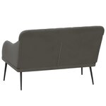 vidaXL Banc Gris foncé 110x76x80 cm Velours