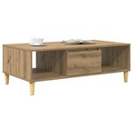 vidaXL Table basse Chêne artisanal 102 x 55 x 35 cm Bois d'ingénierie