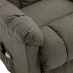 Vidaxl fauteuil de massage taupe tissu