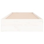 vidaXL Cadre de lit Blanc Bois massif 90x190 cm Simple