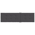 vidaXL Coussin de chaise longue anthracite mélangé (75+105) x 50 x 4 cm