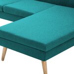 vidaXL Canapé en forme de L revêtement en tissu 186x136x79 cm vert
