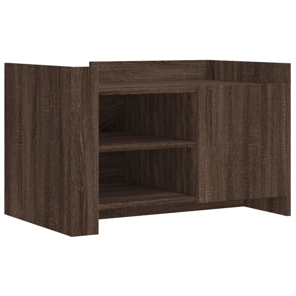 vidaXL Table basse chêne marron 80x50x50 cm bois d'ingénierie