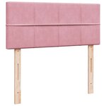 vidaXL Sommier à lattes de lit avec matelas Rose 120x200 cm Velours
