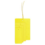 Lot de 500: étiquette industrielle pvc jaune 45x100 mm