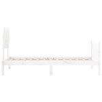 vidaXL Cadre de lit avec tête de lit blanc simple bois massif