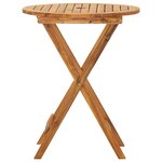 vidaXL Mobilier de bistro pliable 3 Pièces Bois d'acacia solide