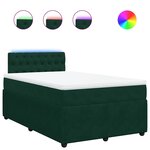 vidaXL Sommier à lattes de lit et matelas Vert foncé 120x200cm Velours