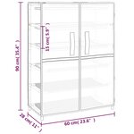 vidaXL Armoire à chaussures Gris 60x28x90 cm Tissu