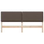 vidaXL Tête de lit capitonnée Gris Naturel et Clair 200 cm Pin massif