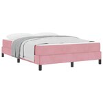 vidaXL Lit à ressorts avec matelas Rose 160 x 200 cm tissu
