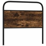vidaXL Tête de lit de remplacement chêne fumé 100 cm acier et bois d'ingénierie