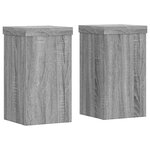 vidaXL Supports pour plantes 2 Pièces sonoma gris bois d'ingénierie
