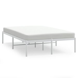 vidaXL Cadre de lit métal blanc 120x190 cm