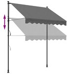 vidaXL Auvent rétractable anthracite 200x150 m tissu et acier