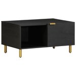vidaXL Table basse Noir 80x50x40 cm Bois d'ingénierie