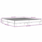 vidaXL Cadre de lit sans matelas sonoma gris 200x200 cm