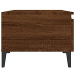 vidaXL Table d'appoint Chêne marron 50x46x35 cm Bois d'ingénierie