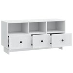 vidaXL Meuble TV Blanc 102 x 34 5 x 50 cm Bois d'ingénierie
