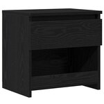 vidaXL Cabinet de chevet Chêne noir 40 x 30 x 39 cm Bois d'ingénierie