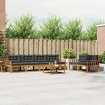 vidaXL Ensemble de canapés d'extérieur 7 Pièces Naturel et Anthracite