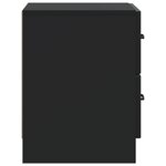 vidaXL Cabinet de chevet avec tiroir 2 Pièces Noir 43 x 34 5 x 44 5 cm