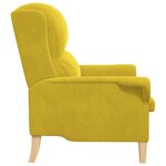 vidaXL fauteuil Jaune 76 x 94 x 102 cm Velours