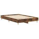 vidaXL Cadre de lit sans matelas chêne fumé 120x200 cm bois ingénierie