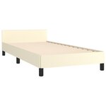 vidaXL Cadre de lit sans matelas crème 90x190 cm similicuir