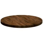 vidaXL Plateau de table Marron foncé Ø 50 x 2 5 cm