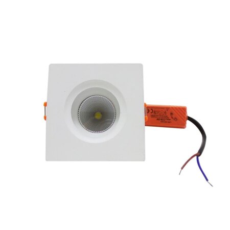 Spot led encastrable carré 5w 80° - blanc froid 6000k - 8000k - silamp