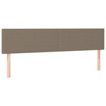 vidaXL Sommier à lattes de lit avec matelas Taupe 200x200 cm Tissu